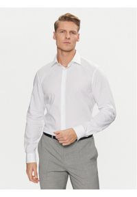 Calvin Klein Koszula Poplin Stretch Regular Shirt K10K109509 Biały Slim Fit. Kolor: biały. Materiał: bawełna #1