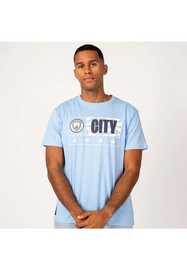 MANCHESTER CITY - Koszulka męska Man City jasnoniebieska dla dorosłych - 2XL. Kolor: niebieski. Sport: piłka nożna