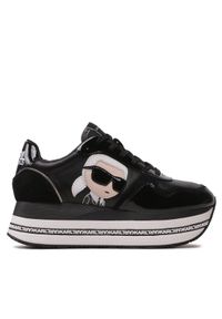 Karl Lagerfeld - KARL LAGERFELD Sneakersy KL64930N Czarny. Kolor: czarny. Materiał: skóra