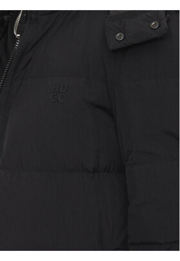 Hugo - HUGO Płaszcz zimowy Mikky2441 50521626 Czarny Regular Fit. Kolor: czarny. Materiał: syntetyk. Sezon: zima