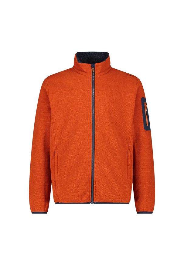 Bluza męska turystyczna CMP 38H2237. Okazja: na co dzień. Kolor: pomarańczowy. Styl: sportowy, casual. Sport: turystyka piesza