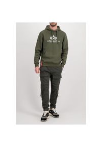 Alpha Industries Basic Hoody sportowa zielona (178312-257). Typ kołnierza: kaptur. Kolor: zielony. Materiał: bawełna