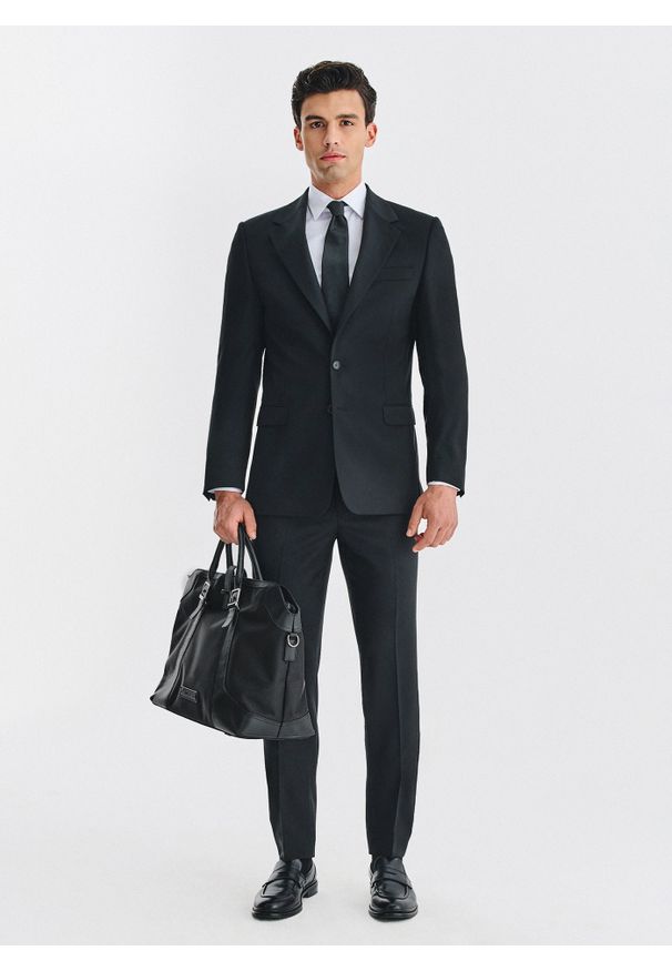 Pako Lorente - PAKO LORENTE – Czarna torba męska. Kolor: czarny. Materiał: skóra, poliester, nylon