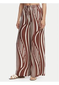Seafolly Spodnie materiałowe Coastline 55541-PA Brązowy Wide Leg. Kolor: brązowy. Materiał: lyocell #1