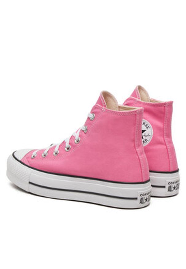 Converse Trampki Chuck Taylor All Star Lift Platform HI A08216C Różowy. Kolor: różowy. Materiał: materiał. Obcas: na platformie