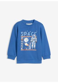 bonprix - Bluza z miękkiej mieszanki bawełny. Kolor: niebieski. Materiał: bawełna #1