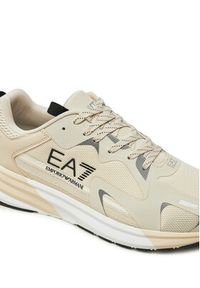 EA7 Emporio Armani Sneakersy X8X156 XK360 U064 Écru. Kolor: kremowy. Materiał: materiał #4