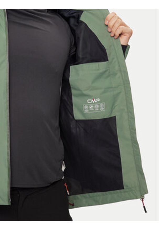 CMP Kurtka przeciwdeszczowa 34Z5147 Zielony Regular Fit. Kolor: zielony. Materiał: syntetyk