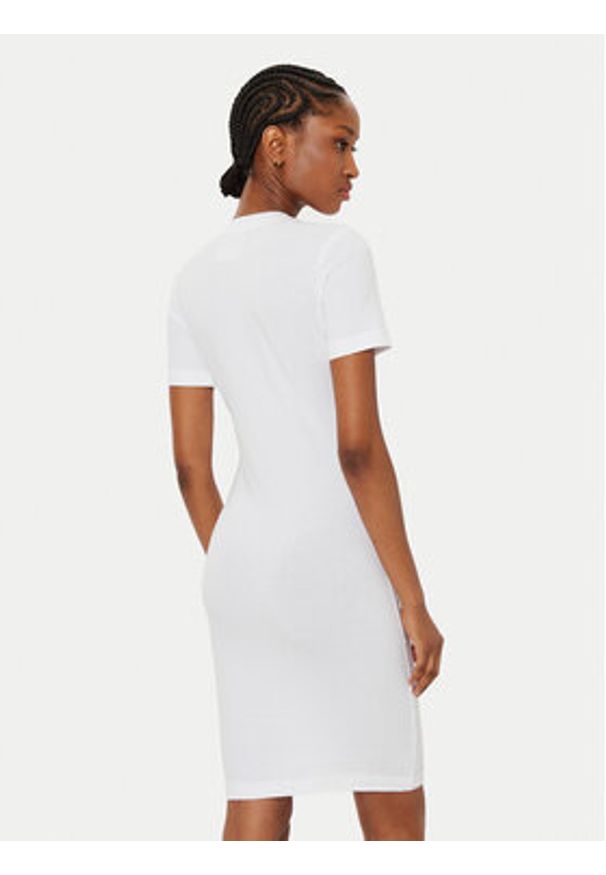 Versace Jeans Couture Sukienka codzienna 78HAOT00 Biały Slim Fit. Okazja: na co dzień. Kolor: biały. Materiał: bawełna. Typ sukienki: proste. Styl: casual
