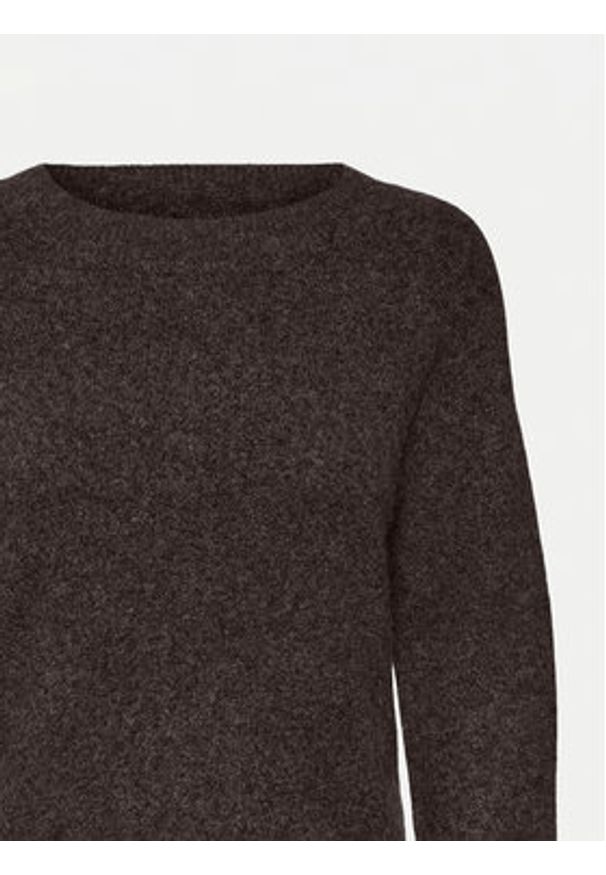 Vero Moda Sweter Doffy 10201022 Brązowy Regular Fit. Kolor: brązowy. Materiał: syntetyk