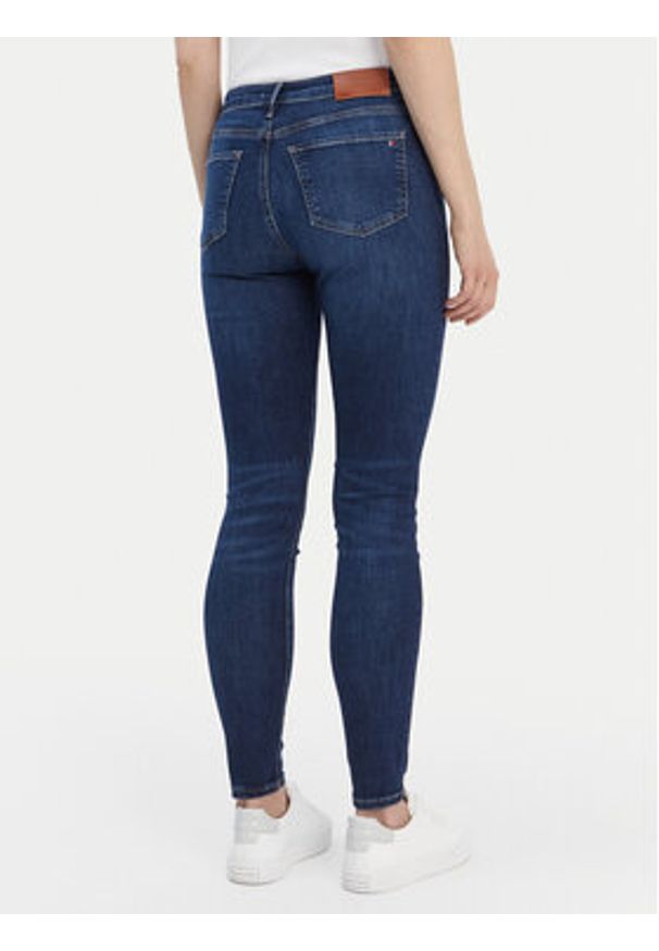 TOMMY HILFIGER - Tommy Hilfiger Jeansy WW0WW45010 Granatowy Slim Fit. Kolor: niebieski