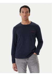 Emporio Armani Underwear Longsleeve EM000382 AF10800 UB102 Granatowy Slim Fit. Kolor: niebieski. Materiał: bawełna. Długość rękawa: długi rękaw #1