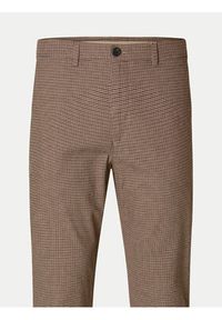 Selected Homme Chinosy 16092753 Beżowy Slim Fit. Kolor: beżowy. Materiał: bawełna #5