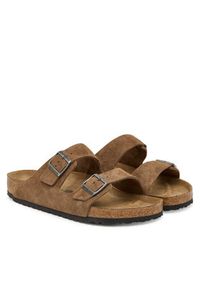 Birkenstock Klapki Arizona 1032678 Beżowy ciemny. Kolor: beżowy. Materiał: zamsz, skóra #4