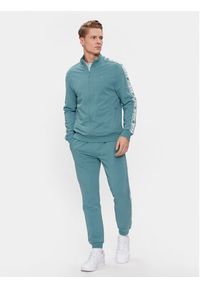 Guess Bluza Full Zip New Arlo Sweatshirt Z2YQ12 K6ZS1 Turkusowy Regular Fit. Kolor: turkusowy. Materiał: bawełna