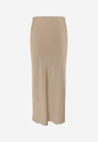 Renee - Beżowa Satynowa Spódnica Maxi High Waist Formia. Stan: podwyższony. Kolor: beżowy. Materiał: satyna #4