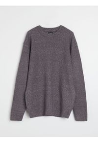 Sinsay - Prążkowany sweter - fioletowy. Kolor: fioletowy. Materiał: prążkowany