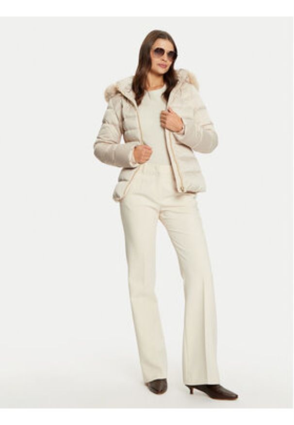 Marciano Guess Kurtka puchowa 4BGL14 7187A Beżowy Regular Fit. Kolor: beżowy. Materiał: syntetyk