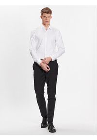 BOSS - Boss Koszula 50470583 Biały Slim Fit. Kolor: biały. Materiał: bawełna