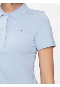 TOMMY HILFIGER - Tommy Hilfiger Sukienka codzienna 1985 WW0WW37853 Błękitny Slim Fit. Okazja: na co dzień. Kolor: niebieski. Materiał: bawełna. Typ sukienki: proste. Styl: casual #6
