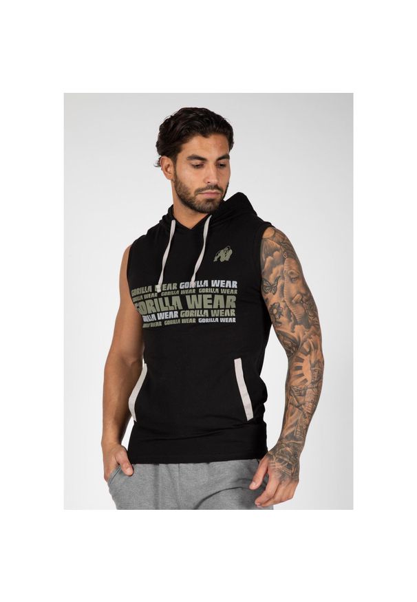 GORILLA WEAR - Koszulka bez rękawów z kapturem Gorilla Wear Melbourne. Typ kołnierza: kaptur. Kolor: czarny. Długość rękawa: bez rękawów. Sport: fitness