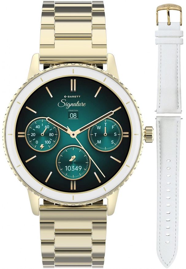 GARETT - Smartwatch Garett Smartwatch damski Garett 5904238485088 złoty bransoleta. Rodzaj zegarka: smartwatch. Kolor: złoty