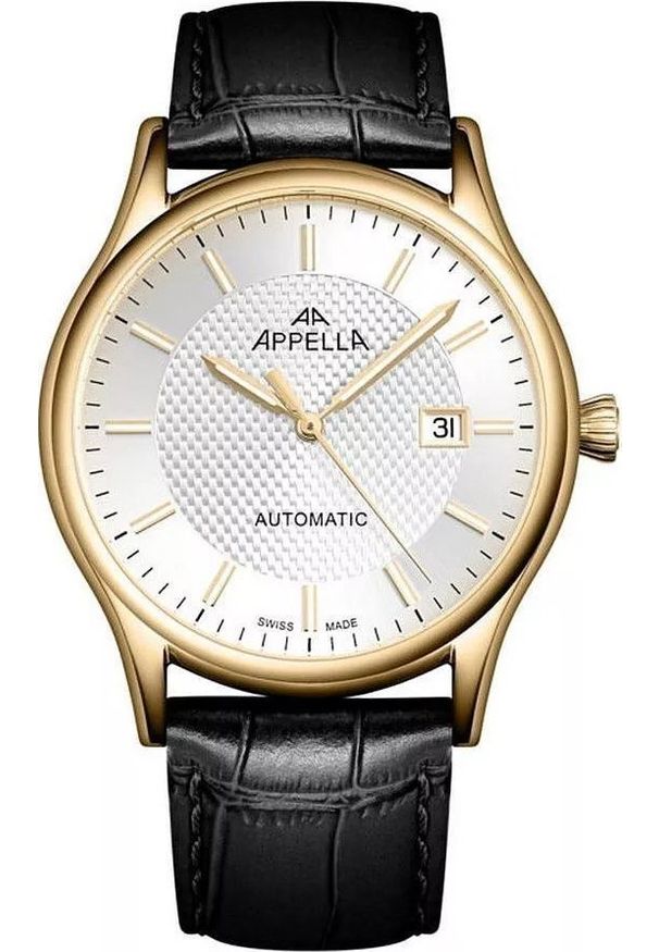 Acappella - Zegarek męski Appella L70013.1213A czarny. Kolor: czarny