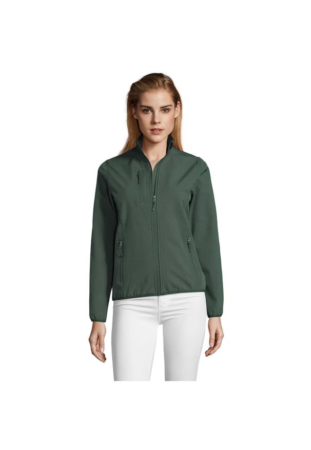 SOL'S - Kurtka Damska Radian Soft Shell. Kolor: czerwony, wielokolorowy, zielony
