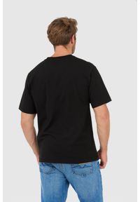 Kenzo - KENZO Czarny t-shirt męski z czerwonym nadrukiem. Kolor: czarny. Wzór: nadruk