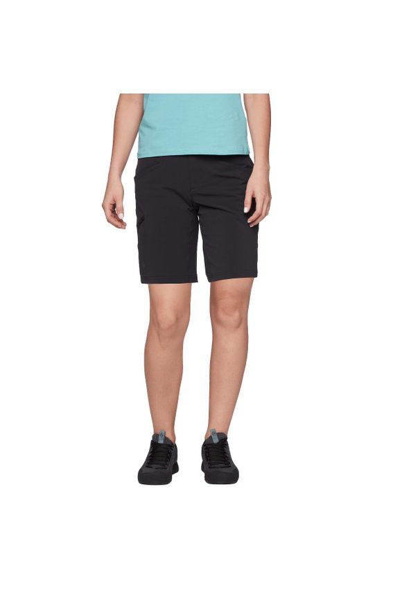 Krótkie spodenki turystyczne damskie Black Diamond Valley Shorts. Kolor: czarny. Długość: krótkie