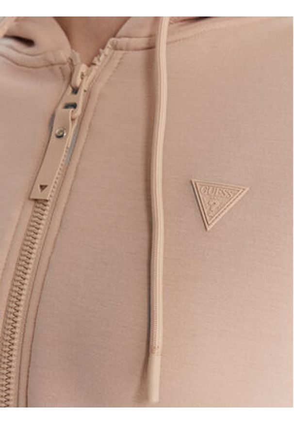 Guess Bluza V3RQ11 K7UW2 Beżowy Regular Fit. Kolor: beżowy. Materiał: wiskoza