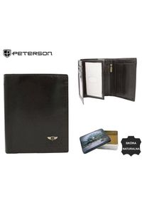 Peterson - Portfel męski PETERSON PTN 22309-VT c. brązowy. Kolor: brązowy. Materiał: skóra #1