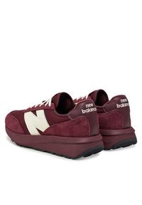 New Balance Sneakersy U370PA Bordowy. Kolor: czerwony. Materiał: skóra, zamsz #4