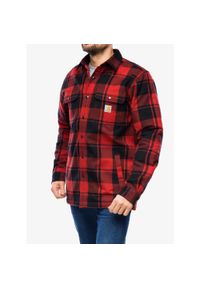 Koszula turystyczna męska Carhartt Flannel Sherpa-Lined Shirt Jac. Kolor: czerwony