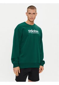 Adidas - adidas Bluza All SZN Fleece Graphic IJ9440 Zielony Loose Fit. Kolor: zielony. Materiał: bawełna #1