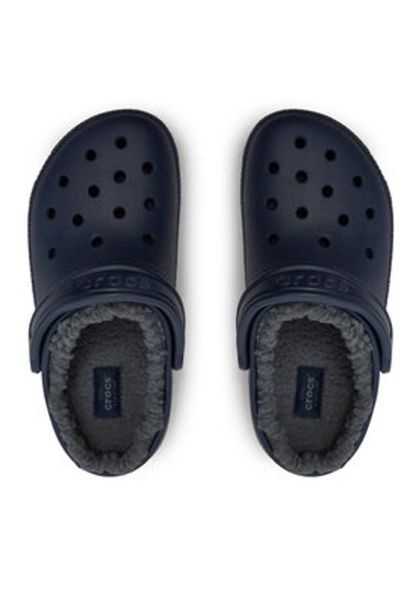 Crocs Klapki Classic Lined Clog 203591 Granatowy. Kolor: niebieski