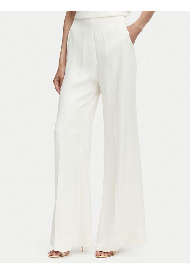 ACCESS FASHION Spodnie palazzo 63-5082-875 Kremowy Wide Leg. Kolor: kremowy. Materiał: wiskoza