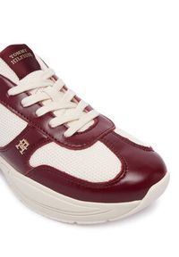 TOMMY HILFIGER - Tommy Hilfiger Sneakersy Modern Runner Shiny Leather FW0FW09413 Bordowy. Kolor: czerwony. Materiał: skóra #3