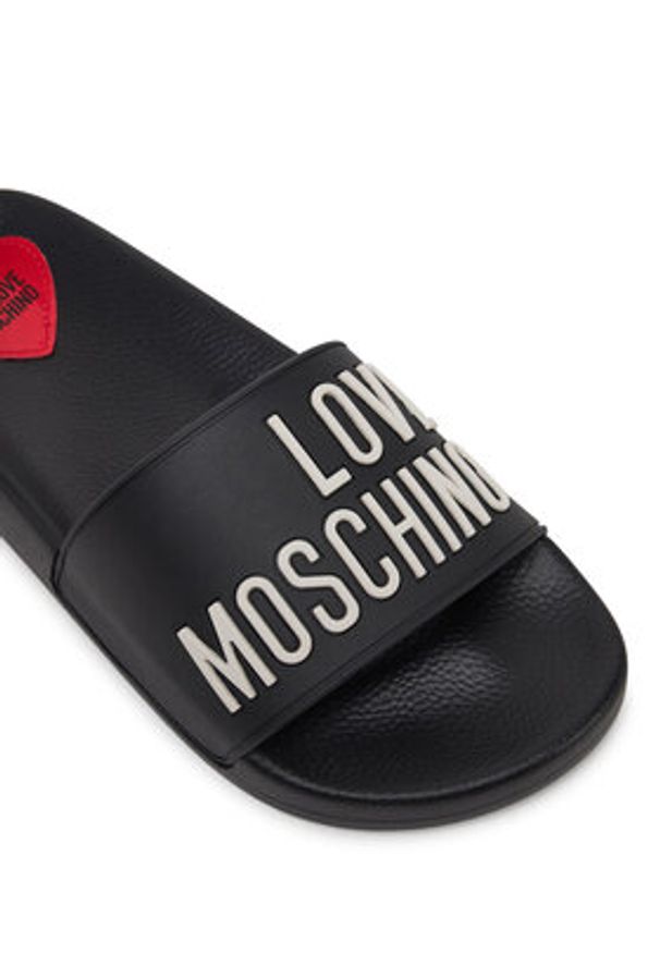 Love Moschino - LOVE MOSCHINO Klapki JA28052G1MI14000 Czarny. Kolor: czarny. Materiał: syntetyk