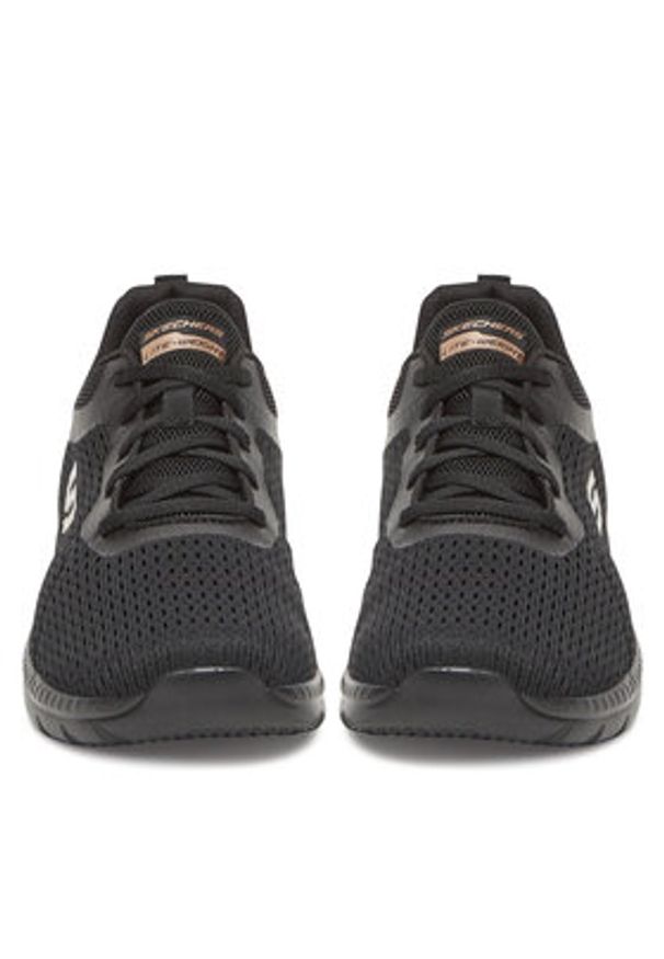 skechers - Skechers Sneakersy BOUNTIFUL 12607 BKRG Czarny. Kolor: czarny. Materiał: materiał