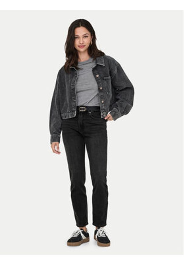 only - ONLY Jeansy Emily 15235780 Czarny Straight Fit. Kolor: czarny