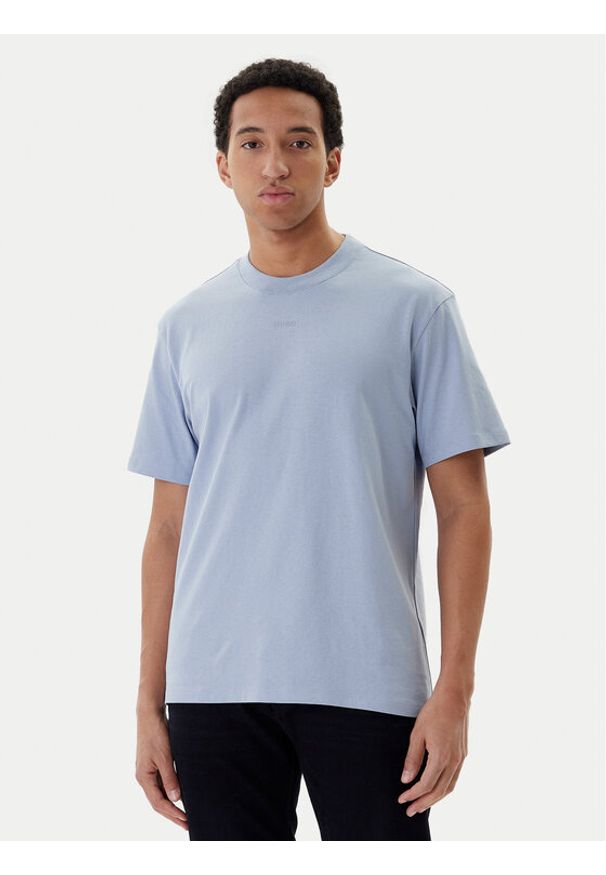 Hugo - HUGO T-Shirt Dapolino 50488330 Fioletowy Relaxed Fit. Kolor: fioletowy. Materiał: bawełna