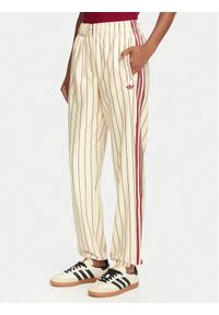 Adidas - adidas Spodnie dresowe Pinstripe Firebird Track Ptan KT1851 Kremowy Regular Fit. Kolor: kremowy. Materiał: syntetyk #1