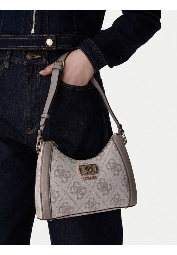 Guess Torebka Karnilla HWOS99 01180 Beżowy. Kolor: beżowy. Materiał: skórzane