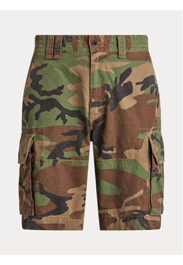 Polo Ralph Lauren Szorty materiałowe 710748127001 Zielony Regular Fit. Kolor: zielony. Materiał: bawełna