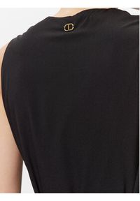 TwinSet - TWINSET Sukienka letnia 231TT2192 Czarny Regular Fit. Kolor: czarny. Materiał: syntetyk. Sezon: lato #4