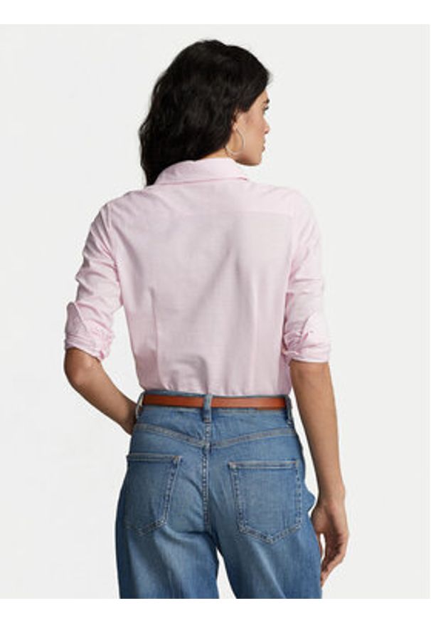 Polo Ralph Lauren Koszula Heidi 211664427002 Różowy Slim Fit. Typ kołnierza: polo. Kolor: różowy. Materiał: bawełna