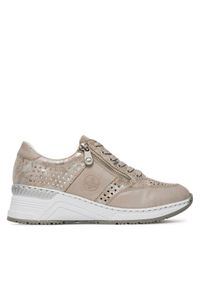 Rieker Sneakersy N4327-80 Beżowy. Kolor: beżowy. Materiał: syntetyk
