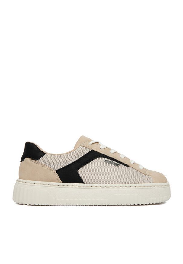Rieker Sneakersy N9900-60 Beżowy. Kolor: beżowy. Materiał: materiał