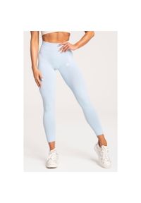 GYM GLAMOUR - Legginsy fitness damskie Gym Glamour basic. Kolor: niebieski. Sport: fitness